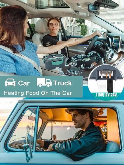 1.5 L 60 W Electric Lunch Box – Portable Food Warmer & Heater for Car and Home