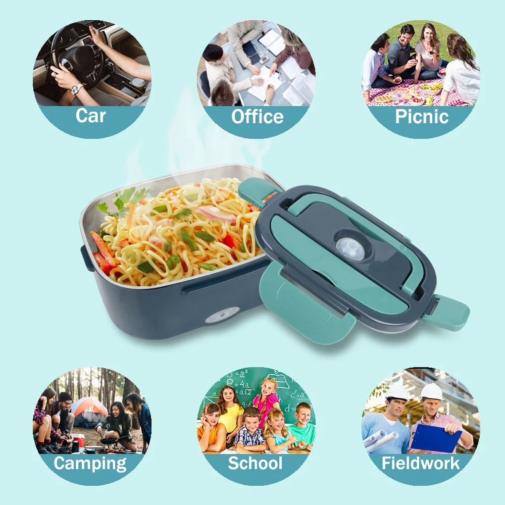 1.5 L 60 W Electric Lunch Box – Portable Food Warmer & Heater for Car and Home